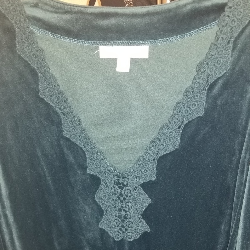 Green velour tunic